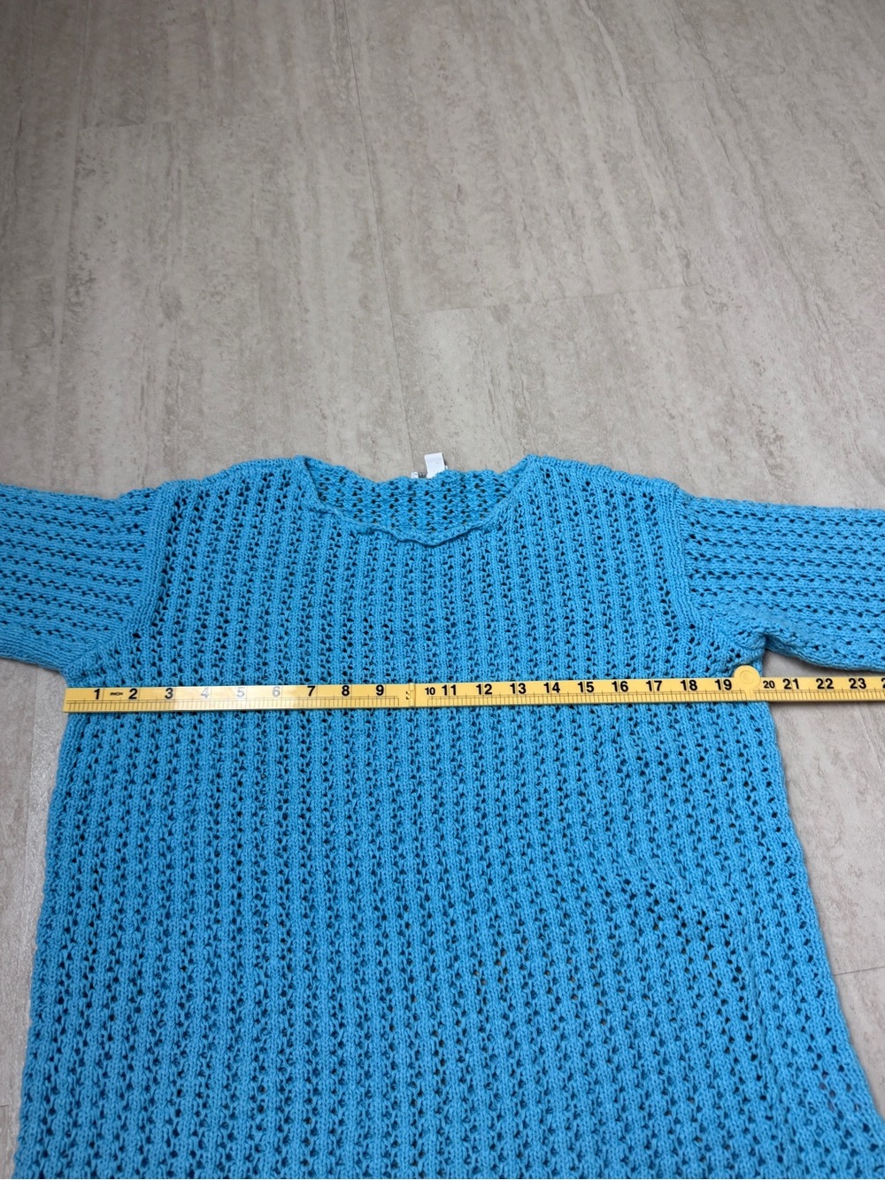 J. Jill sweater Blue Open stitch knit Aegean pullover sweater - Picture 7 of 12